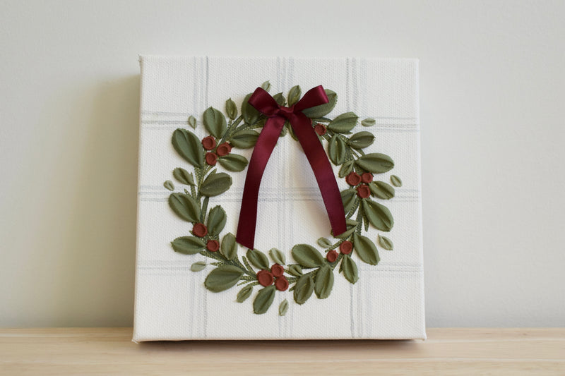 Plaid Wreath - 6" x 6"