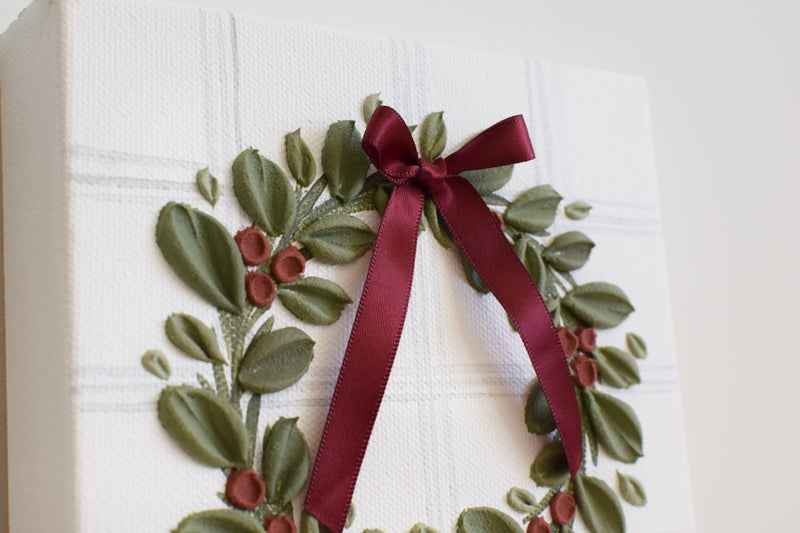 Plaid Wreath - 6" x 6"