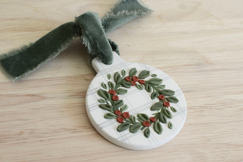 Plaid Wreath Ornament