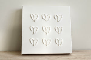 Hearts X - 8" x 8"