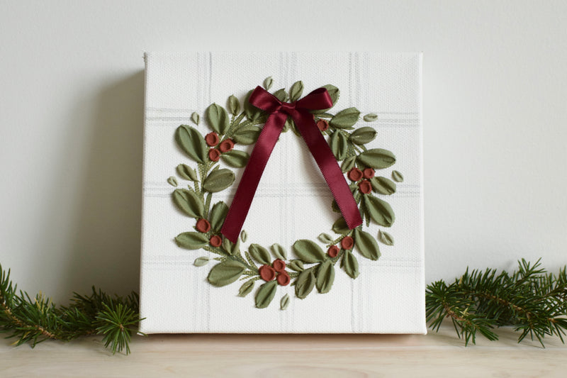 Plaid Wreath - 6" x 6"