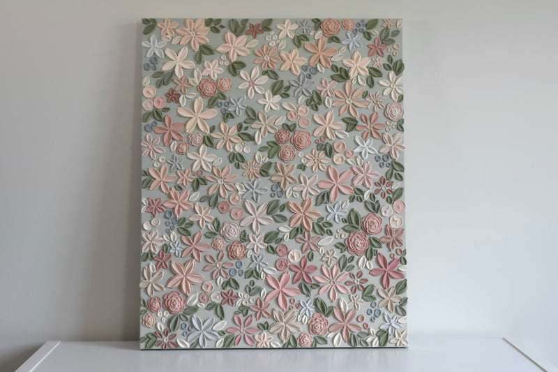 Mauve Blooms - 24" x 30"